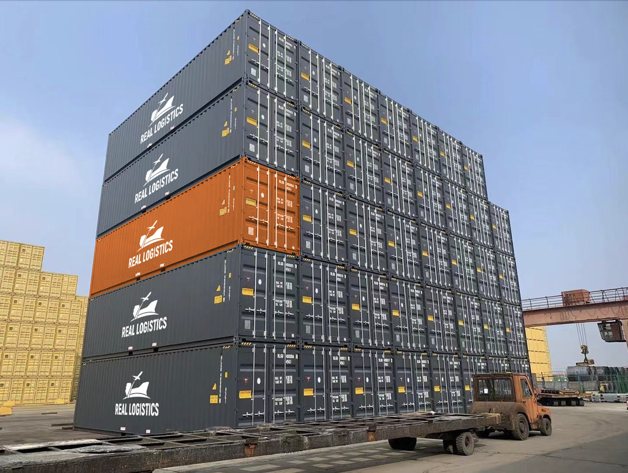 Stacked containers
